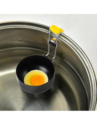 Cocinero de Huevos Plegable de Acero Inoxidable Antiadherente