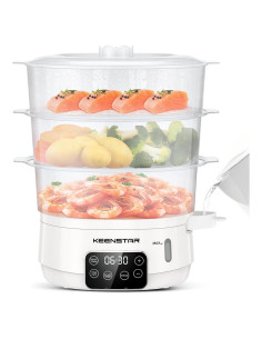 Vaporera Eléctrica KEENSTAR 13.7QT Programable 800W Blanca
