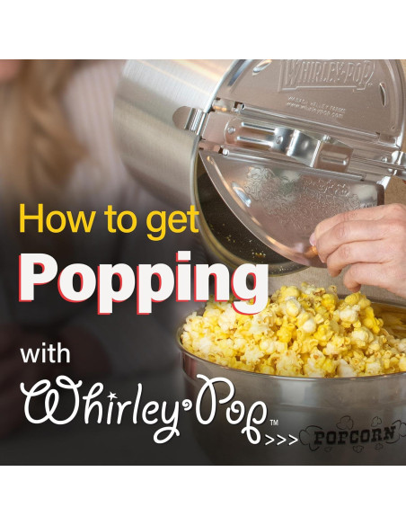 Whirley-Pop Popcorn Popper Rojo con Granos de Maíz 2.72 kg