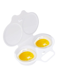 Cocinero de huevos pochés Zenarao 2 cavidades con tapa