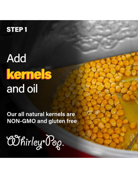 Whirley-Pop Popcorn Popper Rojo con Granos de Maíz 2.72 kg
