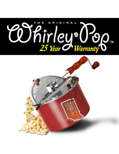 Whirley-Pop Popcorn Popper Rojo con Granos de Maíz 2.72 kg