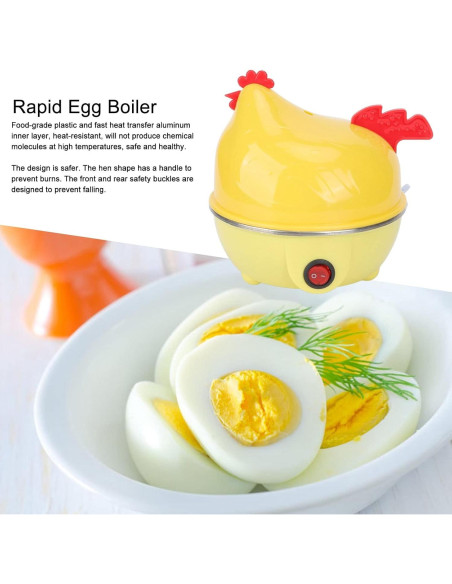 Cocedor de Huevos Eléctrico Luqeeg, Capacidad 7 Huevos, Apagado Automático