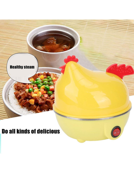 Cocedor de Huevos Eléctrico Luqeeg, Capacidad 7 Huevos, Apagado Automático