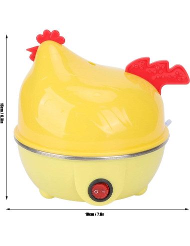 Cocedor de Huevos Eléctrico Luqeeg, Capacidad 7 Huevos, Apagado Automático