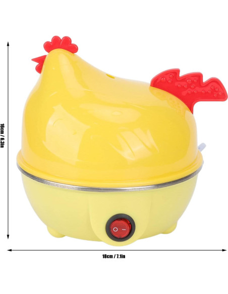 Cocedor de Huevos Eléctrico Luqeeg, Capacidad 7 Huevos, Apagado Automático