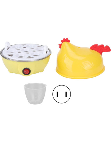 Cocedor de Huevos Eléctrico Luqeeg, Capacidad 7 Huevos, Apagado Automático