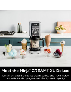 Ninja CREAMi Deluxe Fabricante de Helados 11-en-1 Plata 0.71L 2