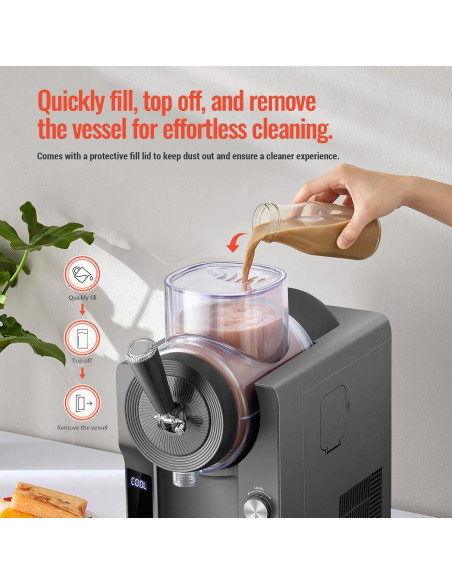 Máquina de Bebidas Congeladas ABUKE 2L Digital Autolimpiante