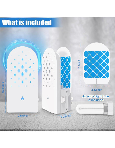 Trampa de Insectos Voladores Stingmon UV 365nm con 5 Recargas