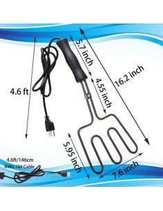 Encendedor de Carbón Eléctrico ASANMA 800W para Parrilla BBQ 2
