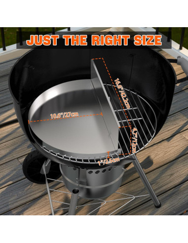 Bandeja de Goteo Desmontable Onlyfire para Parrillas Weber 22"