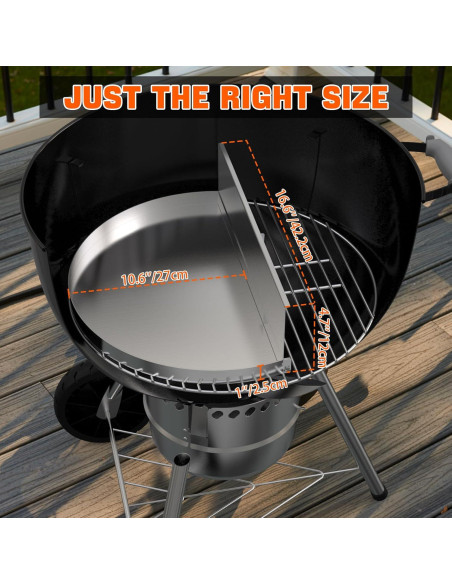Bandeja de Goteo Desmontable Onlyfire para Parrillas Weber 22"