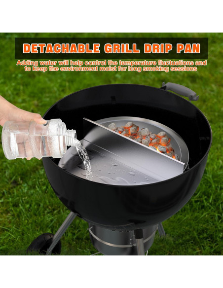 Bandeja de Goteo Desmontable Onlyfire para Parrillas Weber 22"