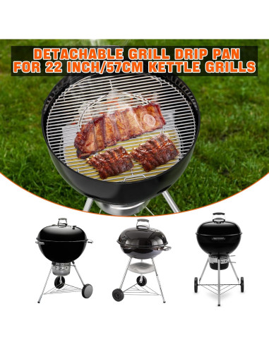 Bandeja de Goteo Desmontable Onlyfire para Parrillas Weber 22"