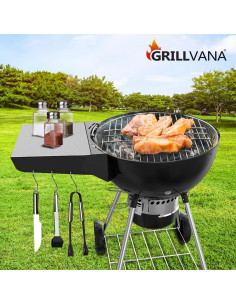 Mesa Lateral Plegable Grillvana Kettle-Pro para Parrilla 22" 2