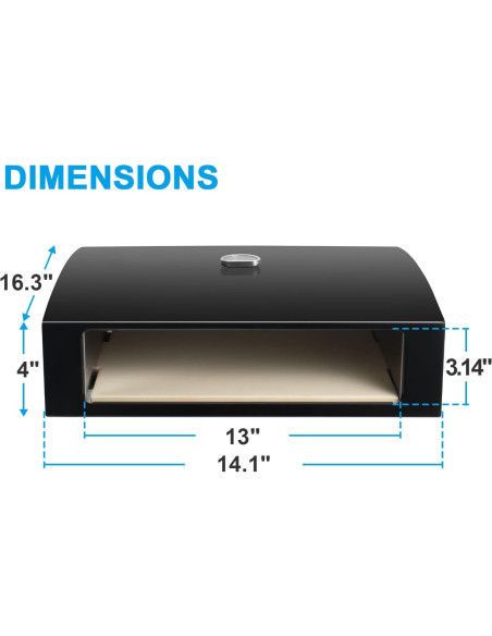Horno de Pizza TAILGRILLER Portátil para Parrilla Carbón/Gas