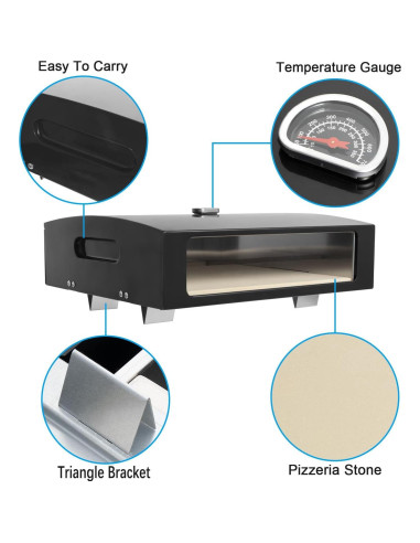 Horno de Pizza TAILGRILLER Portátil para Parrilla Carbón/Gas
