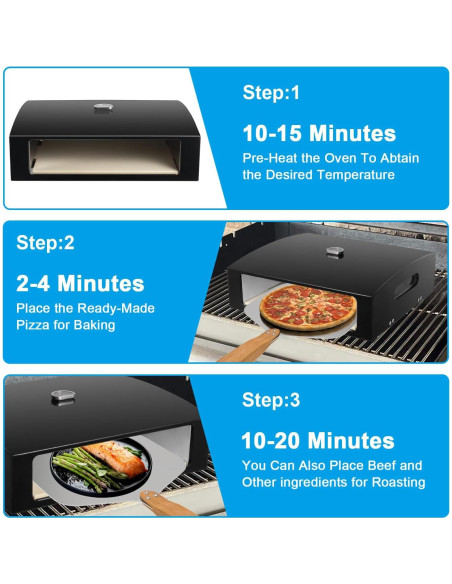 Horno de Pizza TAILGRILLER Portátil para Parrilla Carbón/Gas