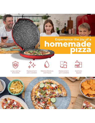 Horno de Pizza Eléctrico MisterChef BP300 Rojo 1450W 30 cm