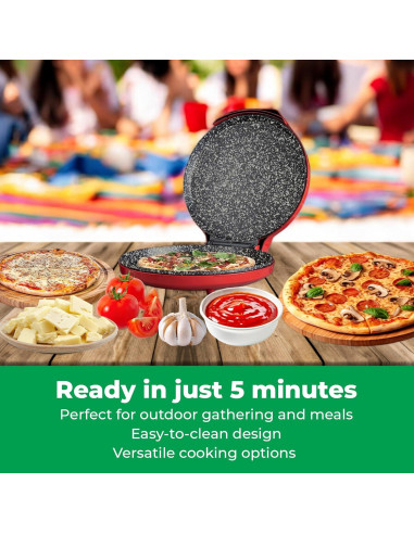 Horno de Pizza Eléctrico MisterChef BP300 Rojo 1450W 30 cm