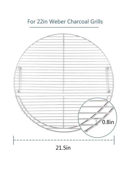 Rejilla de Cocina KAMaster Acero Inoxidable 304 54.6cm para Weber