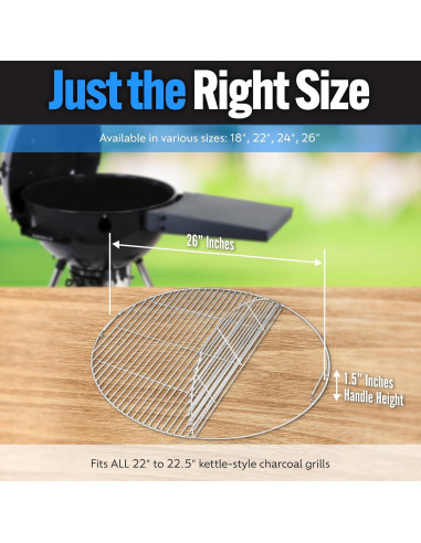 Rejilla de Cocción Slow 'N Sear 66 cm Acero Inoxidable EasySpin