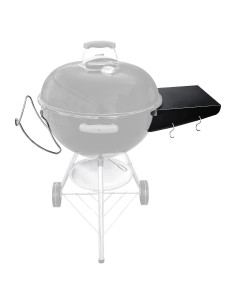 Estante Lateral y Soporte para Tapa GRISUN para Parrilla Weber 22"
