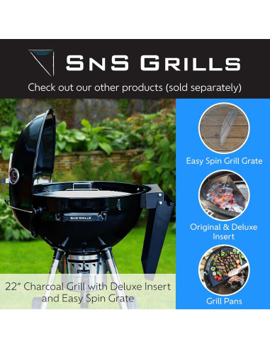 Rejilla de Cocción Slow 'N Sear 66 cm Acero Inoxidable EasySpin