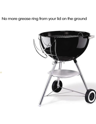 Estante Lateral y Soporte para Tapa GRISUN para Parrilla Weber 22"