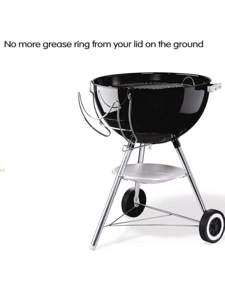 Estante Lateral y Soporte para Tapa GRISUN para Parrilla Weber 22"