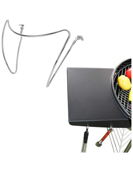 Estante Lateral y Soporte para Tapa GRISUN para Parrilla Weber 22"