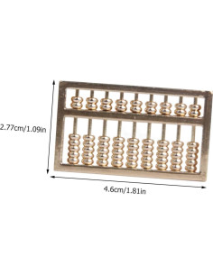 Llavero Colgante de Ábaco de Latón NUOBESTY 4.66x2.77cm 2