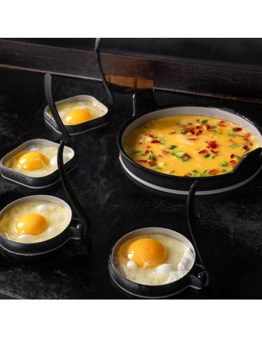 Kit de Anillo de Huevo Blackstone 5515 - Antiadherente, 6 Piezas