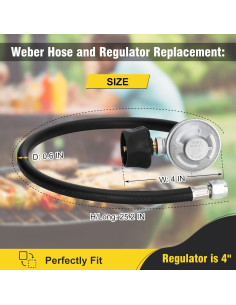 Kit Manguera y Regulador QCC1 para Parrillas Weber Spirit/Summit 2