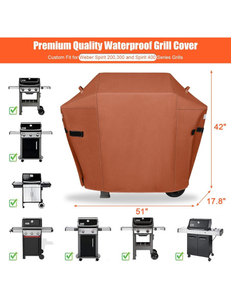 Funda para Parrilla QuliMetal 51" Impermeable y Antidecoloración