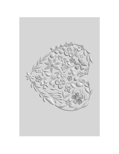 Sizzix Carpeta de Embossing Corazón Floral 6.4cm 665743 2
