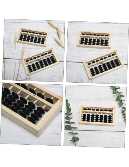 Mini Ábaco de Madera BESPORTBLE 15.5x7.8cm Decoración