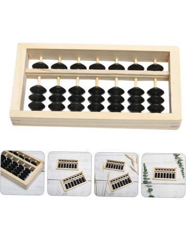 Mini Ábaco de Madera BESPORTBLE 15.5x7.8cm Decoración