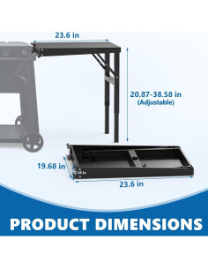 Mesa de Parrilla SafBbcue Pop-and-Lock para Traeger 50x60cm 2