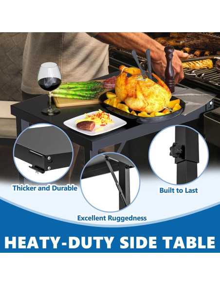 Mesa de Parrilla SafBbcue Pop-and-Lock para Traeger 50x60cm