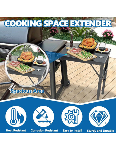 Mesa de Parrilla SafBbcue Pop-and-Lock para Traeger 50x60cm