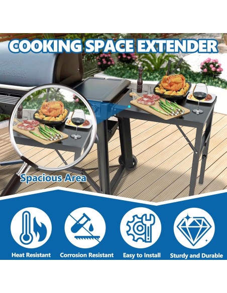 Mesa de Parrilla SafBbcue Pop-and-Lock para Traeger 50x60cm