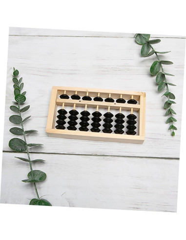 Mini Ábaco de Madera BESPORTBLE 15.5x7.8cm Decoración