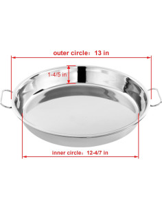 Bandeja de Goteo Acero Inoxidable 33 cm para Parrillas 2