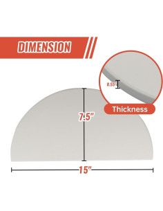 Placas Deflectoras de Calor Cerámicas Kamado Joe 38.1 cm - 2 Piezas 2