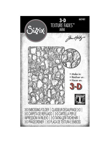 Carpeta de Embossing 3D Sizzix Mini Pavimento Tim Holtz 6.67x10.16cm