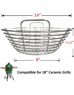 Cesta de Carbón Vegetal Acero Inoxidable GRILLJOB 37.5 cm 2