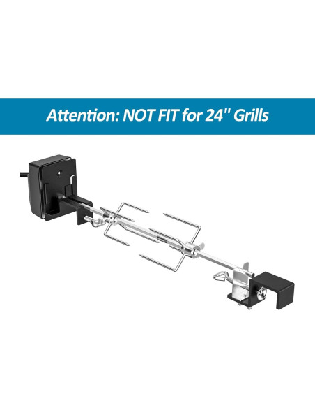 Kit de Rotisserie Skyflame Acero Inoxidable para Parrillas 54.6-74.9cm