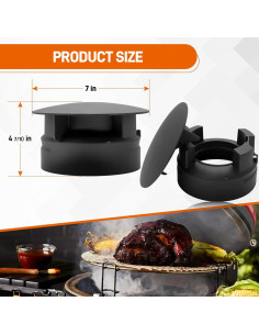 Tapa de Chimenea Top Vent UHEGDRR para Kamado Joe Classic y Big Joe 2